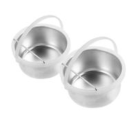 Cabilock 2pcs Aluminum Wax Pot Replacement Inner Liners for Hair Removal Waxing Machines Quick Heating Wax Bowl for Salon and Home Use Easy to Clean Containers