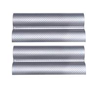 Cabilock 2pcs Baguette Pan French Bread Tray Wave Loaves Loaf Bake Mold Toast Cooking Bakers Molding for Sub Roll Toasting Backing (Small, Silver)