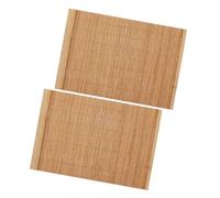 Cabilock 2pcs Bamboo Wood Placemats for Table Heat-resistant Insulation Mats Non-slip Dining Table Mats for Kitchen and Tea Protection