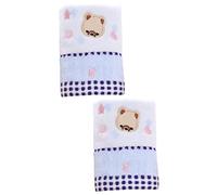 Cabilock 2pcs Bath Cotton Towel Cotton Jacquard Pattern Cartoon Boy Girl Small Face Towel for Newborn Washcloth Hood Muslin