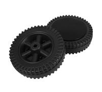 Cabilock 2pcs Bbq Grill Wheel Replacement Kit with Cover High-strength PE Wheels for Gas Grill Parts Lightweight Trolley Accessories for Easy Assembly and Versatile Outdoor Barbecue Cart