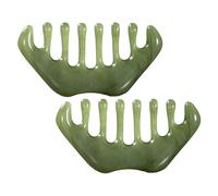 Cabilock 2pcs Beeswax Scraping Comb Scalp Massager Natural Shape Head Care Tool for Family and Outdoor Use, Gentle Massage Without Damage, Relaxing Muscle and Head Therapy