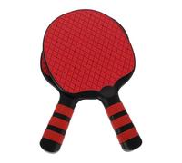 Cabilock 2pcs Beginner Table Tennis Paddles Set with Red Rubber Penhold and Shakehand Grip, Anti-slip Surface Outdoor Ping Pong Rackets for Family Recreation and Training