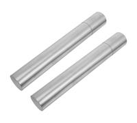 Cabilock 2pcs Birth Certificate Protector Case Document Storage Tube Stainless Steel Cylindrical Portable Keepsake Storage Tube for Home and Travel