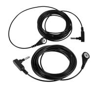 Cabilock 2Pcs Black Anti-Static Grounding Cables 5M Replacement Ground Straps for Earthing Mats, Sheets and Industrial Electrical Ground Circuit Accessories