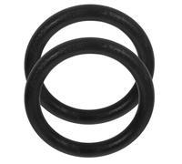 Cabilock 2PCS Black Plastic Gymnastic Rings Fitness Rings for Bodyweight Strength Training Cross-training Workouts Upper Body and Core Muscle Development