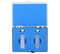 Cabilock 2pcs Blue Glass Cuvette for Spectrophotometer Laboratory Use, 5mm Optical Cell Not Easy to Deform or Break, for Spectral Analysis in Scientific Experiments