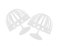 Cabilock 2pcs Boys and Girls Hat Display Stand Cap Holder Rack, White Plastic Hat Cap Rack with 46cm Head Circumference, 3d Star Shape for Retail Store, Closet and Tabletop Organization