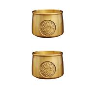 Cabilock 2pcs Brass Treasure Bowl Decorative Ornament for Office Entryways