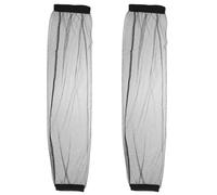 Cabilock 2pcs Bug Protection Sleeves for Arms with Breathable Polyester Mesh, Efficient Mosquito Arm Covers for Outdoor Sports and Travel, Stylish Black Forearm Netting for Men and Women