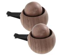 Cabilock 2pcs Car Air Freshener Wood Diffuser Clips with Vent Clip Fit and Elegant Walnut Design, Avoids Harsh Chemicals, for Home and Office Automotive Interior Fragrance Decoration