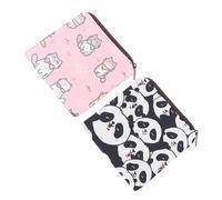 Cabilock 2pcs Cartoon Sanitary Napkin Bag Portable Wear Resistant Polyester Cosmetics Holder with Lovely Shape for Travel and Everyday Storage Random Color