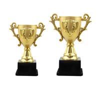 Cabilock 2Pcs Carving Plastic Trophy Set for Sports Rewards and Dance Competitions, 18Cm 14.3Cm ’S Prize Trophies for Home Desktop Decor and Kindergarten Awards
