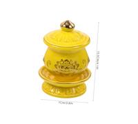 Cabilock 2pcs Ceramic Holy Water Offering Cups Lotus Design Lightweight Buddhist Worship Supplies for Temple Rituals and Home Ceremonies