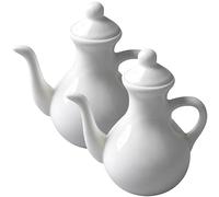 Cabilock 2PCS Ceramic Olive Oil Dispenser Bottle Soy Sauce Container Oil Container Ceramic Condiment Pot Vinegar for Storage, Vinegar, Coffee Syrups