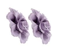 Cabilock 2pcs Ceramic Wall Hanging Flowers Small Flower Wall Decor Minimalist Creative Design Purple Sculpture Home Decor Easy to Mount and Clean for Settings