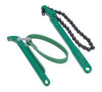 Cabilock 2Pcs Chain Oil Filter Wrench Set Adjustable Maintenance Spanner Tools for Engine Oil Filter Removal and Repair
