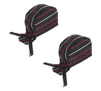 Cabilock 2pcs Chef Hat Pirate Hat Catering Caps Skull Caps for Kitchen Server Party