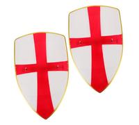 Cabilock 2pcs Children Medieval Knight Shield: Plastic Shields Toy - Cosplay Party Role Play Accessories - Ideal For Warrior And Soldier Costumes 11.79"x7.66"