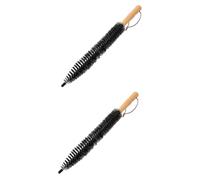 Cabilock 2pcs Chimney Cleaner Brush Kit Multi-functional Nylon Cleaning Tool for Fireplace Flexible Brush for Duct and Vent Maintenance Ergonomic Anti- Handle for Safe Use