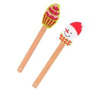 Cabilock 2pcs Christmas Spatula Baking Tool Non Stick Lightweight Kitchen Cream for Cake Decorating and Buttercream Icing at Home
