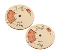 Cabilock 2pcs Circle of Fifths Wheel Melody Tool Wooden Music Theory Instrument for Guitar Bass Piano Musicians Songwriters Compact Portable Design for Beginners and Professionals