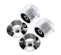 Cabilock 2pcs Clear Acrylic Bathroom Faucet Handles Replacement Knobs Hot Cold Bathtub Shower Compatible with Multiple Faucets Wear Resistant Transparent Tap Accessories