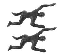 Cabilock 2pcs Climbing Little Man Hook Wall Coat Rack Cast Iron Decorative Hooks Multi-Functional Hanger for Hallway Bathroom