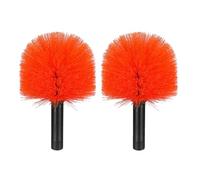 Cabilock 2pcs Cobweb Brush Heads with Threaded Interface for Indoor and Outdoor Cleaning, Plastic Sturdy Material, Efficient and Long-term Use Spider Web Cleaning Duster for Walls