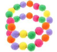 Cabilock 2pcs Colorful Cat Collar Kitten Collars Plush Ball Design Elastic Comfortable Festival Parties Accessories