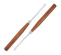 Cabilock 2pcs Cosmetic Mixing with Rosewood Handles, Makeup Mixer Tools for Foundation and Cream, Professional Beauty Accessories for Makeup Artists and Daily Use