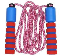 Cabilock 2Pcs Counting Jump Rope Set, Colorful Cotton Skipping Ropes with Built-In Counters, Interactive Fitness for ’S Workout and Play, Purple-Pink Red-Blue
