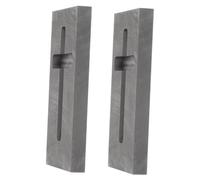 Cabilock 2pcs Cross Graphite Crucible Molds for High Temperature Metal Casting Jewelry Melting Furnace Smelting Tools Oil Groove Design