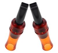 Cabilock 2pcs Crow Sound Whistle for Crows with Realistic Bird Call, Plastic Material, High Visibility Design, Suitable for Photography and Bird Watching, Black and Orange