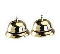 Cabilock 2pcs Desk Service Call Bell Hand Bells for Ringing Golden Buzzer Jingle for Office