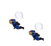 Cabilock 2pcs Diver Ornaments Fish Tank Decorations Floating Decorative Aquarium Ornament Cartoon Divers Decoration for Creative Fish Tank Accessories Landscaping
