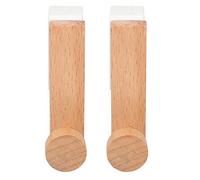 Cabilock 2pcs Door Hook Behind Door Hanger Heavy Duty Robe Hook Door Hanger Hook Bamboo Coat Rack Natural Wooden Coat Hooks Wood Clothes Organizer Over Door Hanger Towel Iron Hat Hook White