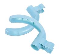 Cabilock 2pcs Dustpan Handle Grip Replacement Sleeves with Hanging Push Broom Rod Covers for Cleaning Tools Clothesline Stick End Caps Easy to Install Light Blue