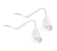 Cabilock 2pcs E27 Retractable Spring Pendant Light Cable with Adjustable Height, Easy Installation Ceiling Light Accessory in White Plastic and Metal for Dining Room and Living Spaces