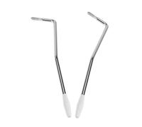 Cabilock 2PCS Electric Guitar Tremolo Arm with Elegant White Tip Chrome-plated Single Threaded Bar for System Sleek Polished Metal Replacement Parts