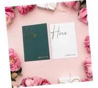 Cabilock 2pcs Elegant His and Hers Wedding Vow Books Set Officiant Notebooks with Lined Pages Stylish Modern Design for Ceremony Keepsake and Emotional Oath Writing Symbol of Commitment and
