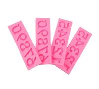 Cabilock 2pcs Embossed Number Silicone Fondant Molds for Cake Decorating Versatile Baking Moulds for Chocolate Candy Polymer Clay Easy Clean Flexible Cake Making Tools