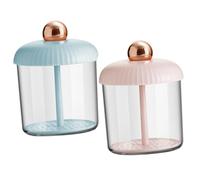 Cabilock 2pcs Face Wash Foam Maker Tool with Multi-hole Aeration Plate, Quick 5-second Facial Foam Bubble Maker Cups for Skincare, Portable Facial Cleanser Foamer in Pink Gold and Blue Gold