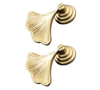 Cabilock 2pcs Fan-Shaped Door Knobs Zinc Alloy Cabinet Handles with Unique Decorative Design for Furniture and Home Use, Suitable for Cabinets and Bookcases