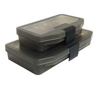 Cabilock 2pcs Five Grid Fishing Tackle Box Plastic Divided Storage Case