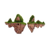 Cabilock 2pcs Floating Moss Rock Aquarium Decoration Resin Natural Mountain Shape for Easy Landscape Creation and Stressfree Environment Fish Tank Ornament