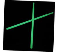 Cabilock 2pcs Fluorescent Green Glow Drumsticks Nylon Drum Hammers for Acoustic Kits Marching Bands Luminous Drum Sticks Comfortable for Amateur and Professional Drummers