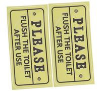 Cabilock 2PCS Flush Toilet Etiquette Sticker Vinyl Decal for Bathroom Wall Oil-Resistant Restroom Reminder for Office Commercial Public Washrooms Adhesive Cute Cleanliness Sign