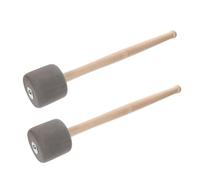 Cabilock 2pcs Foam Head Drum Mallets with Wood Handles Soft Big Drum Hammer Sticks for Beginners Students Musicians Comfortable Grip Percussion Accessories