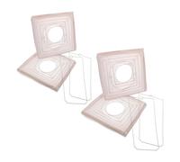 Cabilock 2pcs Foldable White Cloth Lanterns with Bamboo Frame Square Pendant Lampshades for Wedding Party Indoor Outdoor Decor Quick Installation Versatile Oriental Lantern Lamp Shade